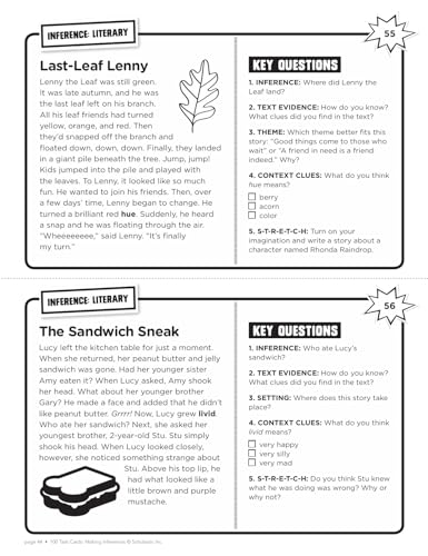 100 Task Cards: Making Inferences: Reproducible Mini-Passages With Key Questions to Boost Reading Comprehension Skills - Image 6