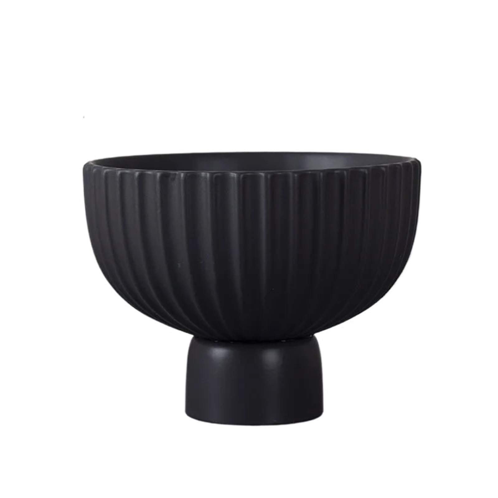 Tall Ceramic Flowerpot Geometric Stripes Flower Vase Arrangement Container Planting Basin Home Decoration Accessories(D-L)