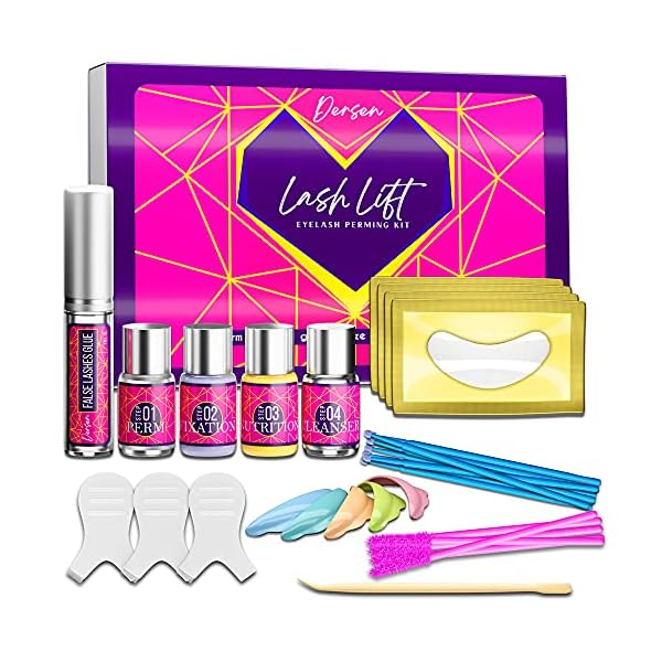 DERSEN-Lash-Lift-Kit-Professional-Eyelash-Perm-KitSemi-Permanent-Curling-Pink-Box DERSEN Lash Lift Kit, Professional Eyelash Perm Kit,Semi-Permanent Curling (Pink Box)