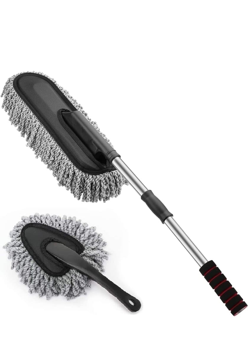 aadya alley Combo 2 PCS Super Soft Microfiber Car Cleaning Brush Ideal as Mop Duster|Car Duster Exterior with Extendable Handle|Multipurpose Dust Cleaner Car Wash Brush for Home (Combo)(Multicolour) (B0CY8ZLXJT) Amazon Price History, Amazon Price Tracker