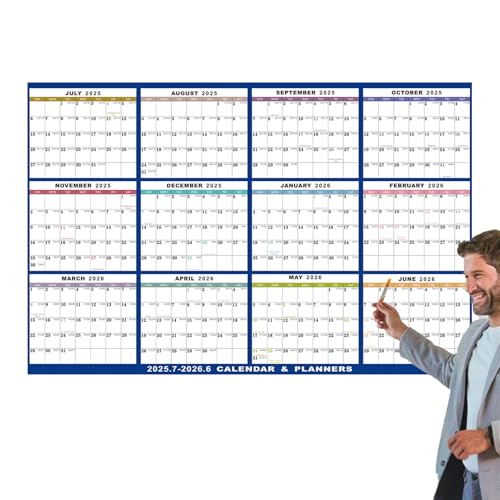 Calendario borrable para la pared, calendario borrable - Erae 12 meses Calendario de pared,Escritura suave Planificador mensual reutilizable, marcador de borrado en el hogar para familias, amantes