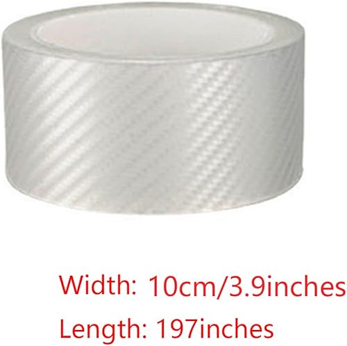 Miniatura 2 de Protector de borde de entrada de puerta de automóvil de 3.9 in x 16.4 ft, fibra de carbono transparente, borde de entrada de puerta de automóvil,