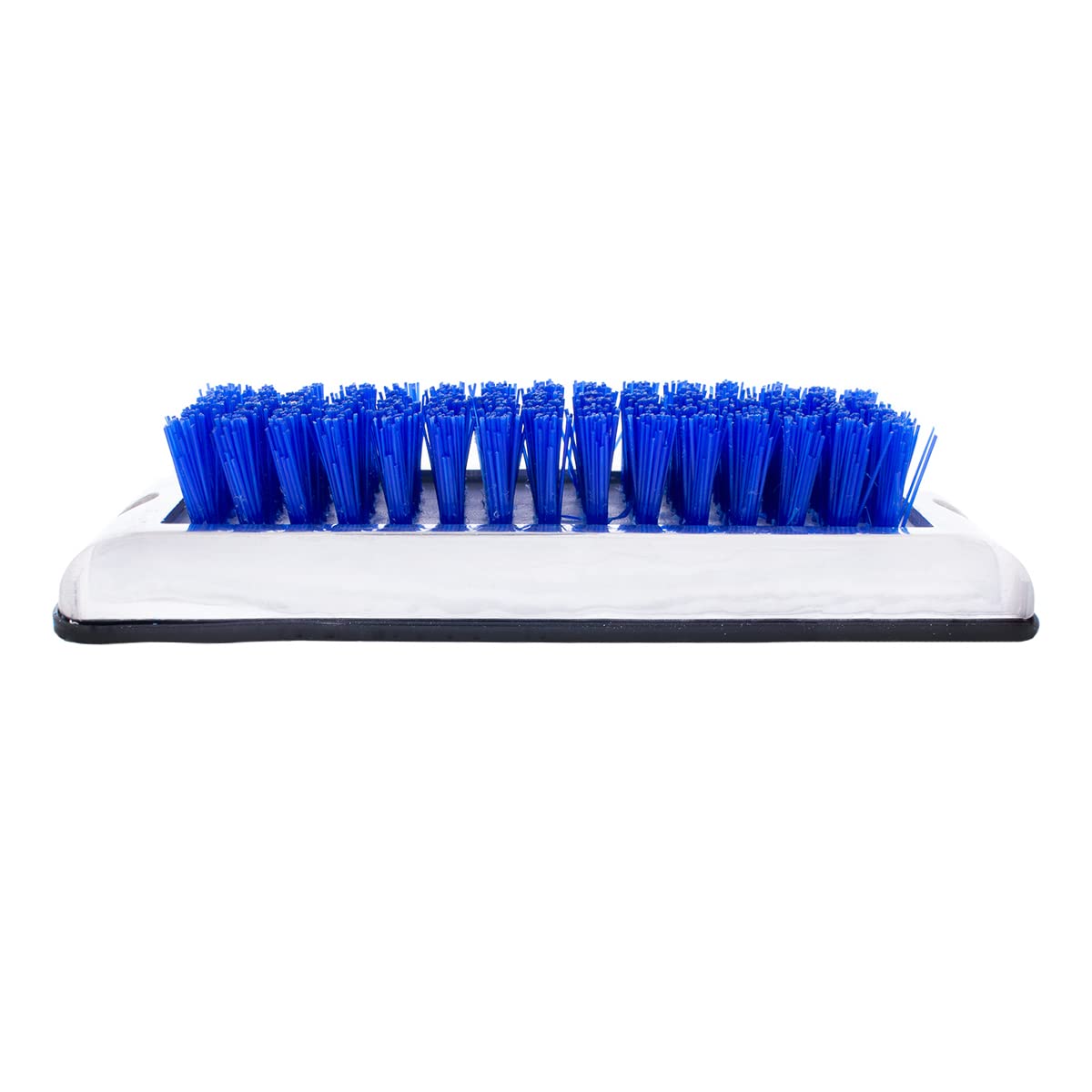 Rascador de botas de acero inoxidable 430 con cepillo de nailon azul para quitar barro incrustado