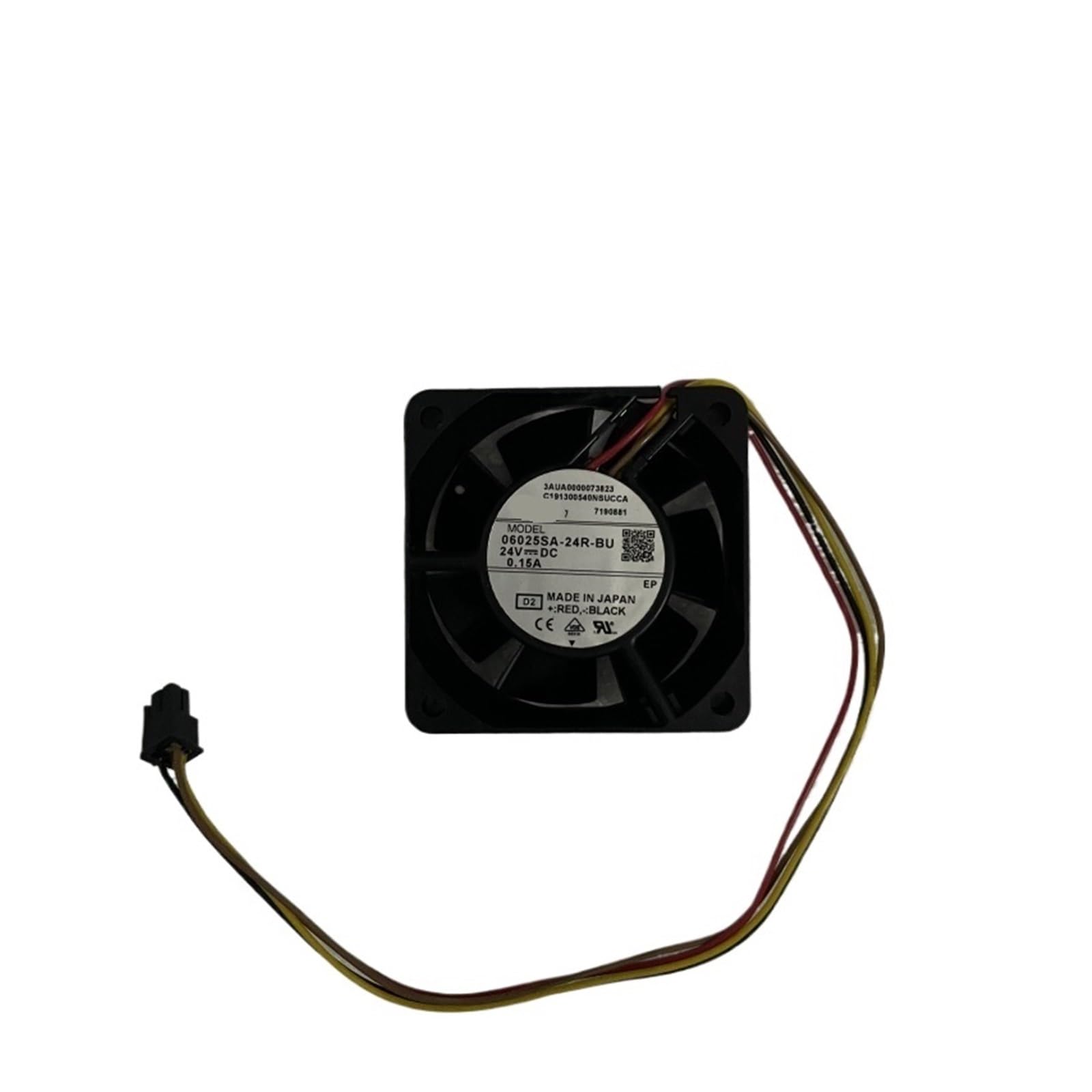 YMUGUEGH 06025SA-24R-BU 24VDC 0.15A 880 4-Wire 6025 Cooling Fan