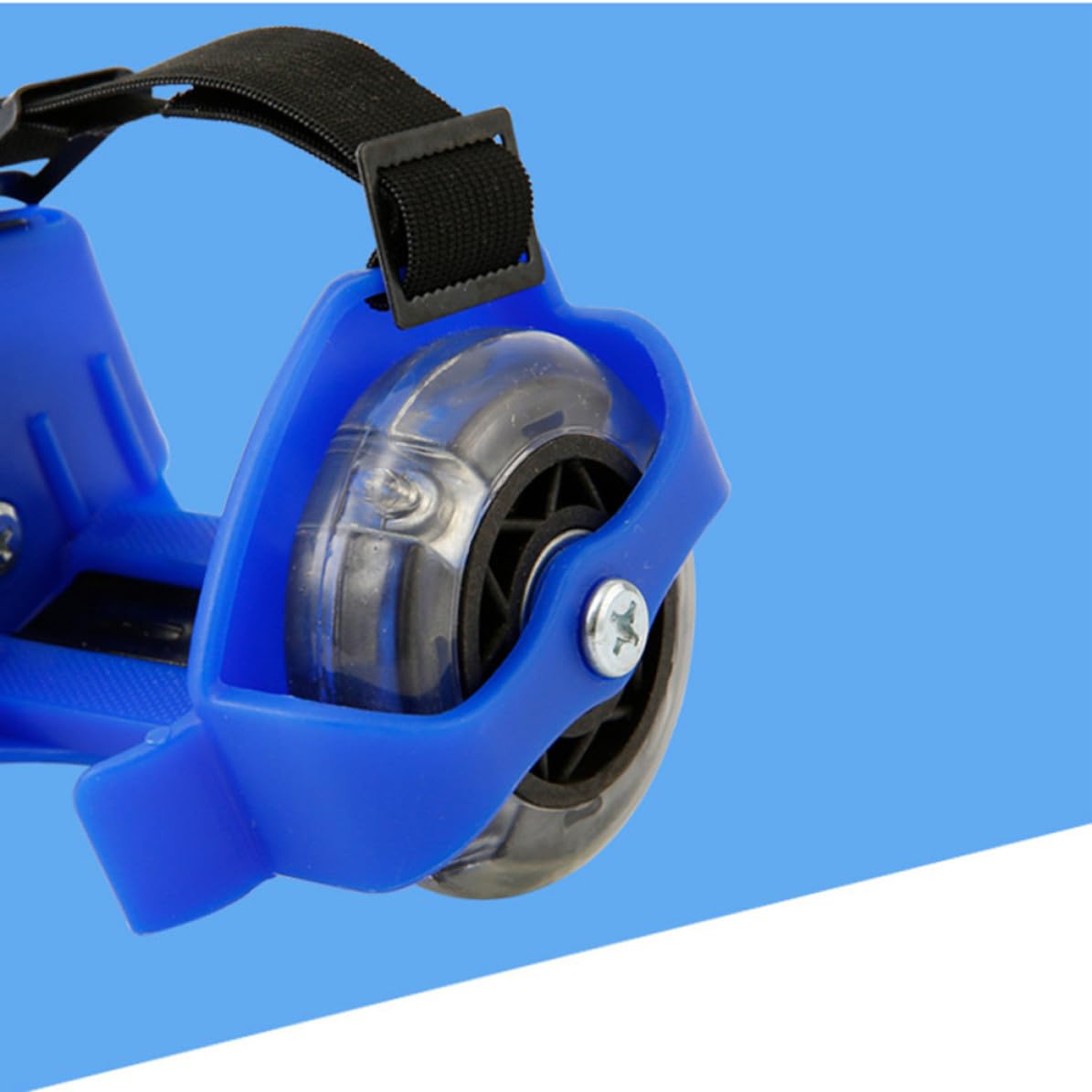 Patines para Ajustables Ruedas Luminosas Azules, Diseño Resistente y Tornillo Ajustable para Práctica de Patinaje al Aire Libre