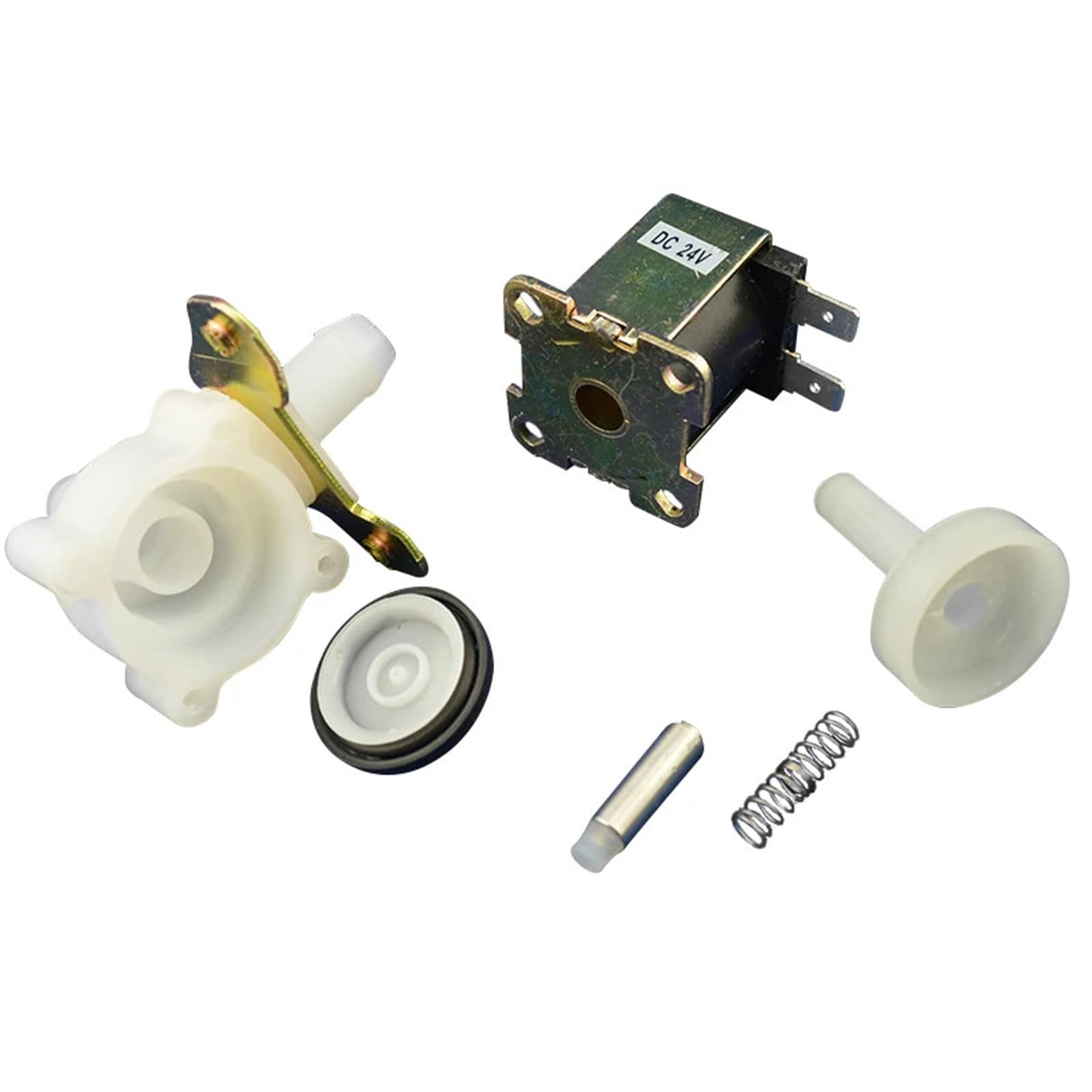 Zawór elektromagnetyczny Zawór wodny 220V110V Solarny zawór elektromagnetyczny DC24VDC12V Kaniula z czystej miedzi, cewka z tworzywa sztucznego (zawór wlotowy wody, AC220V_NORMALNIE ZAMKNIĘTY)