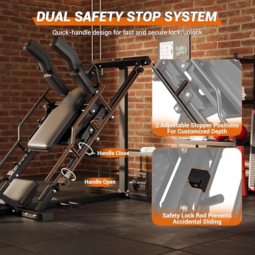 GarveeLife Leg Press Hack Squat Machine for Home Gym, Professional Deep ...