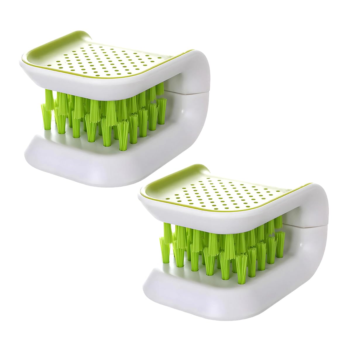 2 PCS Car Seat Belt Cleaning Brush, U-Shaped Double Sided Bristle Scrubber Tool, Multifunctional Foldable Closed Safety Belt Washing Brush for Seatbelts Chopsticks Forks Knives Spoons (2 PCS)-image-2