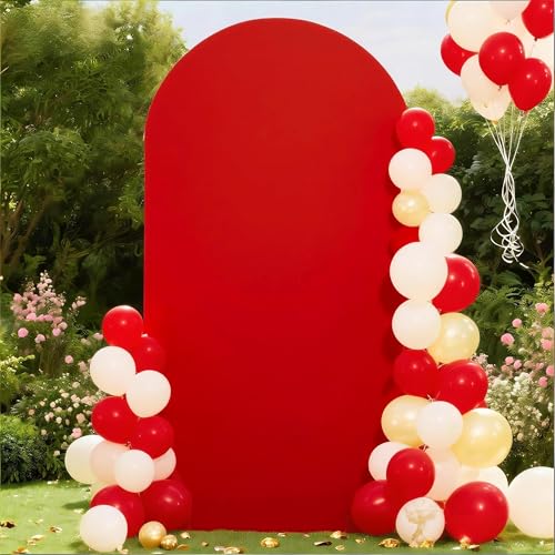 Funda para arco de fondo fotográfico 6 FT Roja miniatura 2