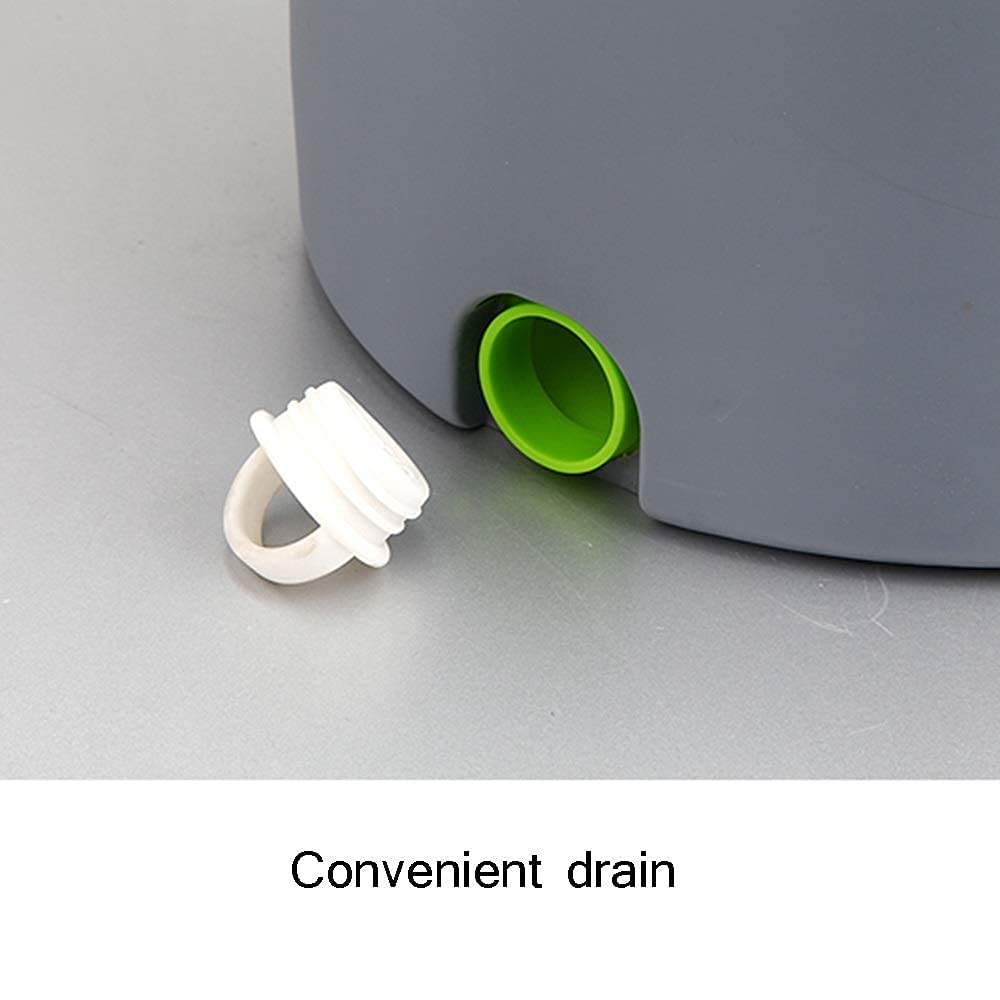 Kit Cubo fregona Giratorio Acero Inoxidable 360 ​​Sistema Limpieza Pisos 4 recambios Cabezal Repuesto Microfibra el Sistema Limpieza Pisos Cubo Limpieza del hogar