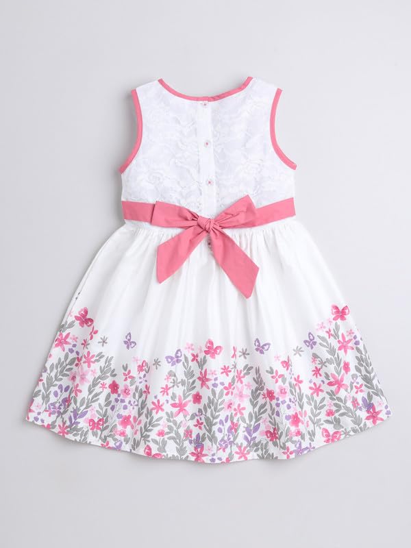 Image of Funshine Girls Spring Summer Casual Dress for Kids | Soft Breathable Comfortable Everyday Wear for Play School Outings Birthday Parties & Family Occasions | Stylish Lightweight Trendy Outfit