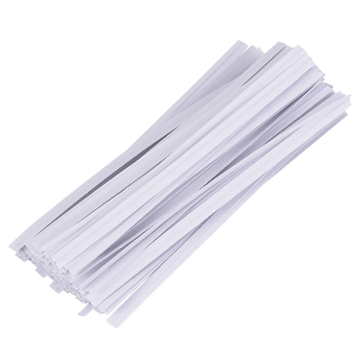 Didiseaon Filo di Ferro Rivestito in Carta Bianco 10cm per Legare Sacchetti Alimentari e Confezioni, Non Facile da Rompere, Sicuro per Imballaggi Alimentari e Panetterie, Confezione da 1000