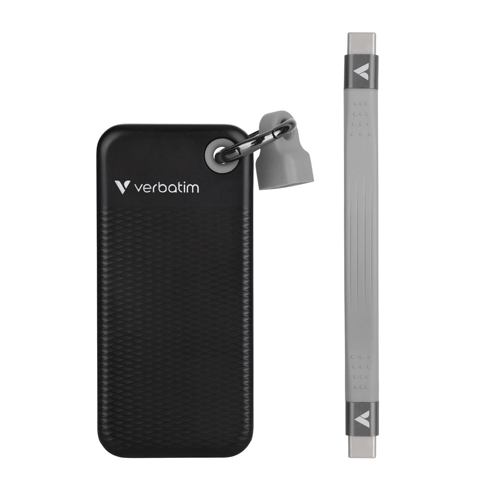 Verbatim Pocket SSD 512 Go, SSD Externe USB 3.2 Gen 2, jusqu'à 1000 Mo/s en Lecture et écriture, Disque Dur Portable pour PC, Mac et Console, Noir/Gris