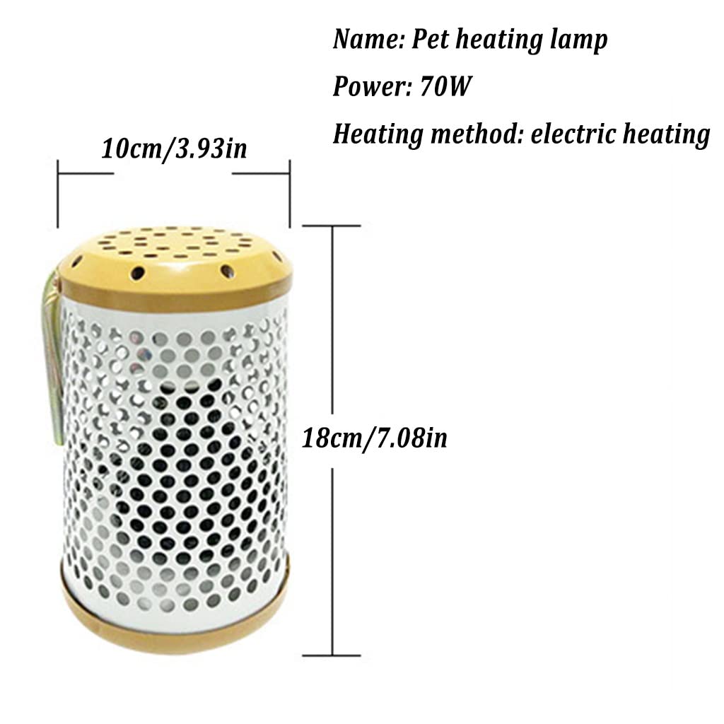 Lampada Riscaldante per Rettili Lampada Tartaruga, Emettitore di Calore in Ceramica da 75 W, Lampada Riscaldante per Animali Domestici con Guardia, Lampada Riscaldante per Crogiolarsi, Set di 2