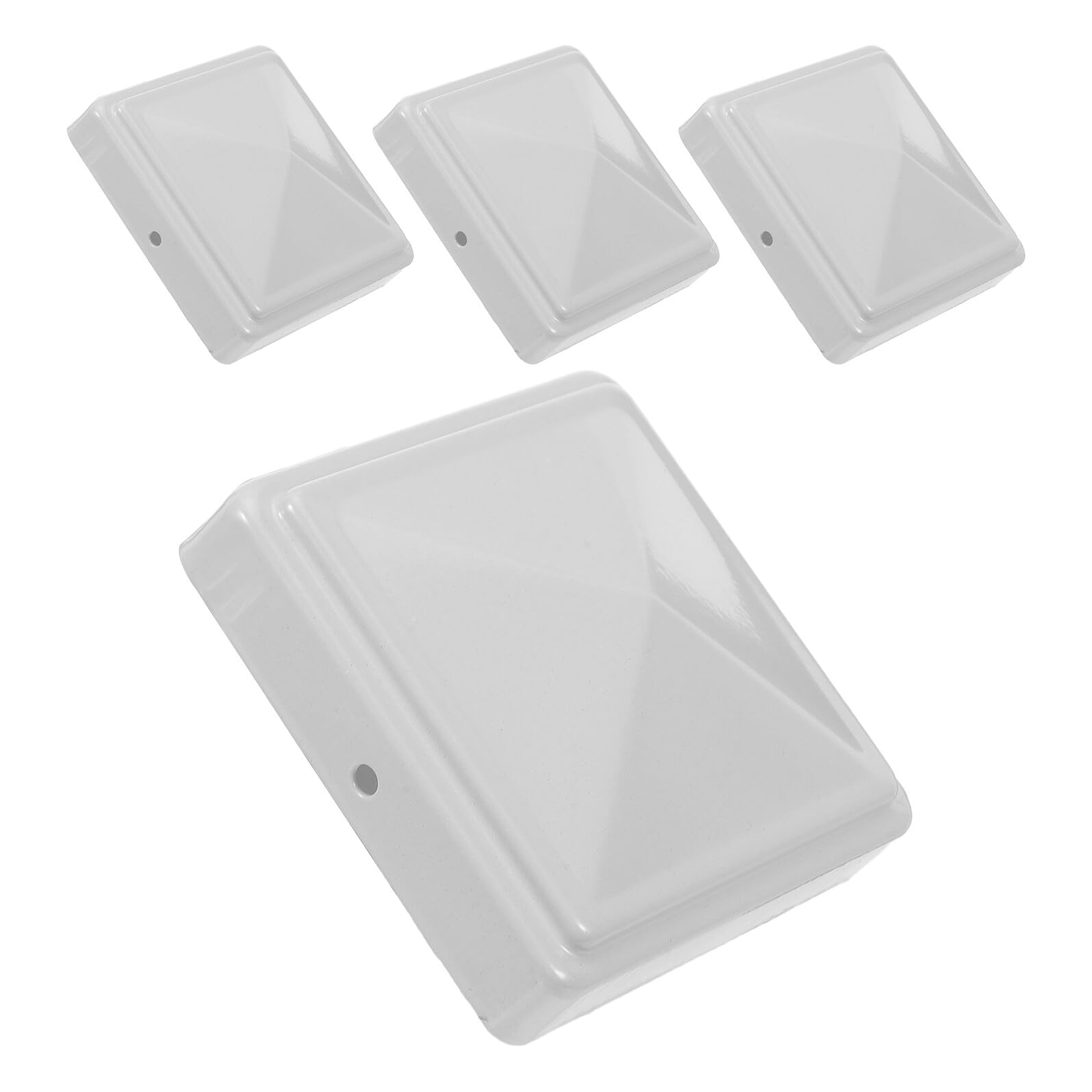 Caps de poteau de clôture de jardin white chapeau piquet bois pvc blanc 4x