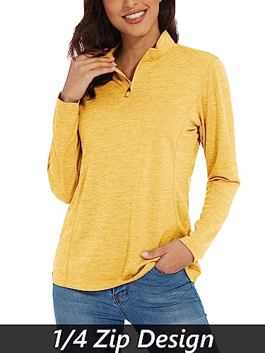 MAGCOMSEN Women's 1/4 Zip Shirts UPF 50+ Sun Protection Pullover Long Sleeve Quick Dry Workout Hiking Athletic Shirts - Image 4