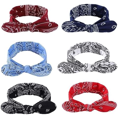 TSHAOUN 6 Boho Bow Headbands Set Cover