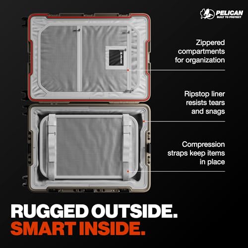 Image of Pelican ATX Luggage Hard Case Luggage with Wheels - Waterproof Hardshell - Medium Size (25 Inch) Check-In Suitcase (Black)