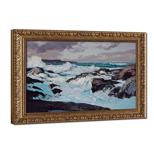 Poster Souwester Surf Frederick Judd Waugh cadre suspendu 61x91cm