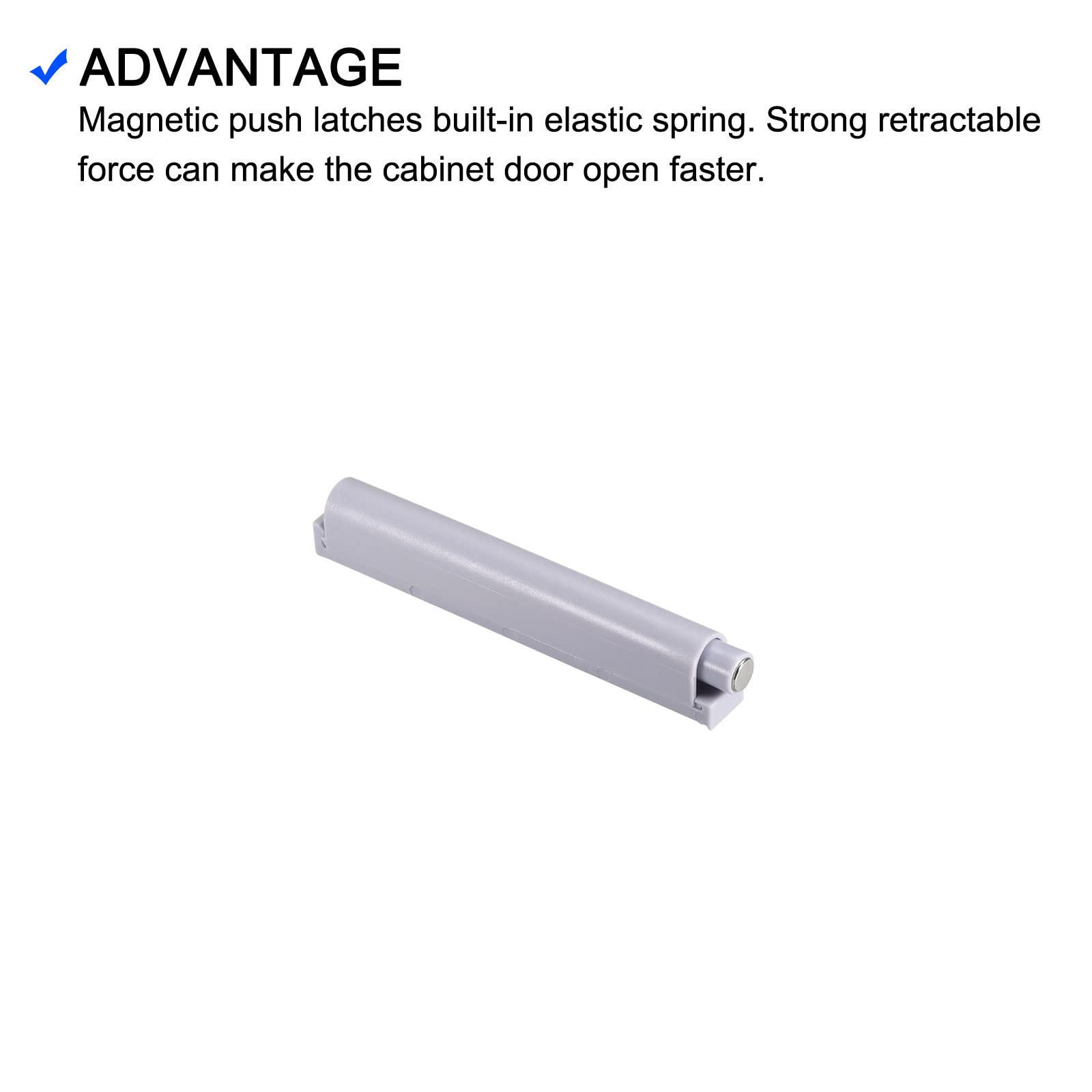 METALLIXITY Magnetic Push Latches (3.39"x0.39") 5Pcs, Plastic Touch Latches Damper Buffers - Image 4