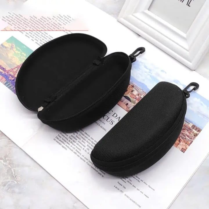 Image of AT TECH Zipper Hook Cases & cover For Eyewear,Sunglasses,Spectacles & Goggles. (Black)