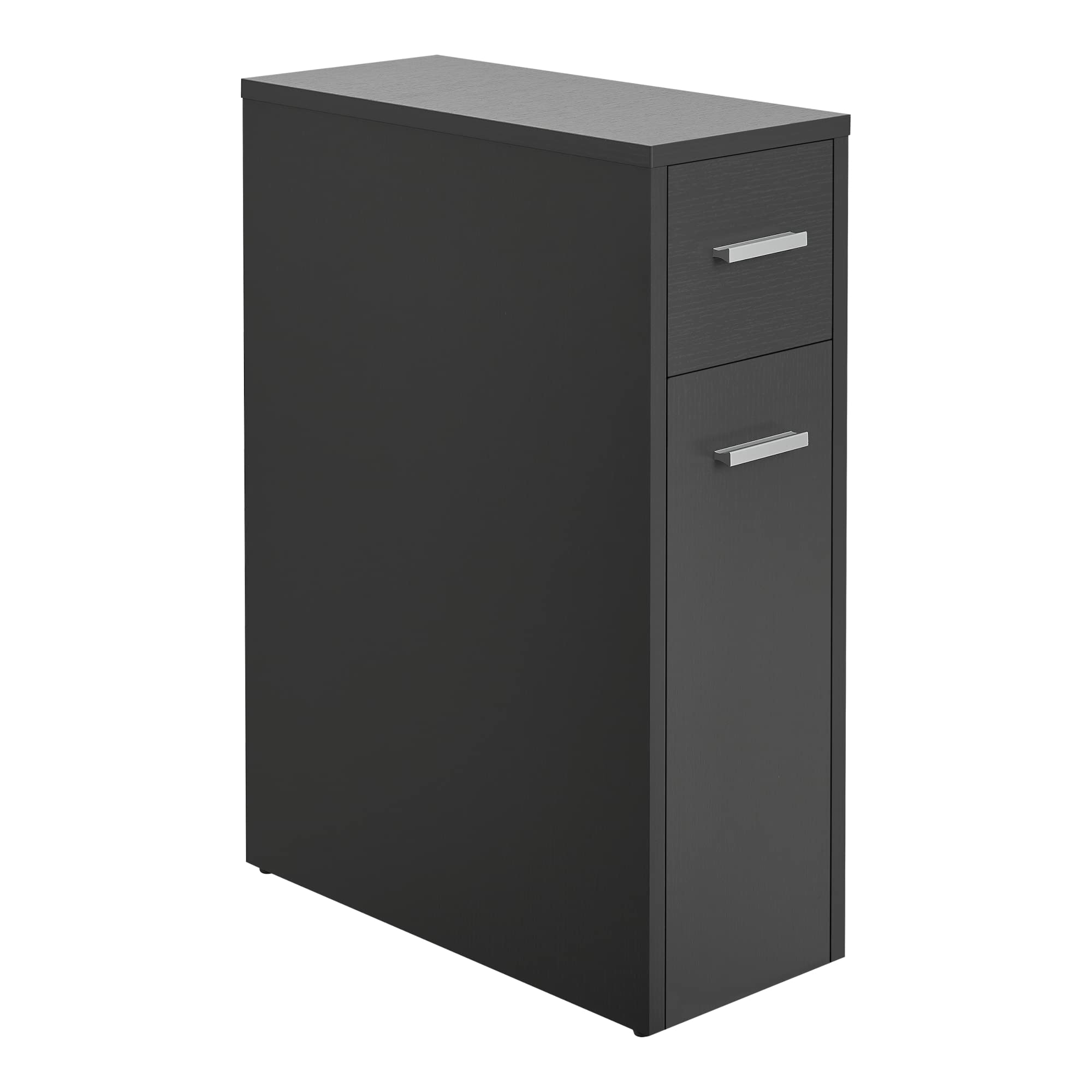 [en.casa] Nischenschrank Kauhajoki Badezimmerschrank schmal 61 x 20 x 45 cm Rollwagen mit 2 Schubladen 4 Rollen Nischenwagen Dunkelgrau