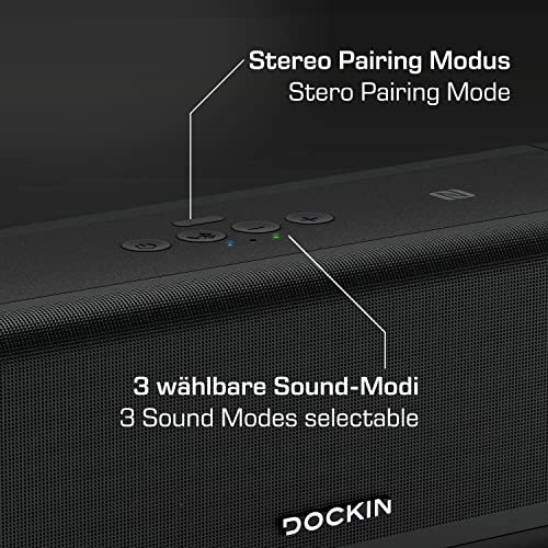 DOCKIN D FINE 2 Stereo Bluetooth Speaker 50W, Luid Draadloos Boxen voor Buiten-en Binnen, Bass Versterker Equalizer, Draagbaar, IP55 Waterdicht, 12 uur Speeltijd, Geïntegreerde 7.500 mAh Powerbank - Afbeelding 8