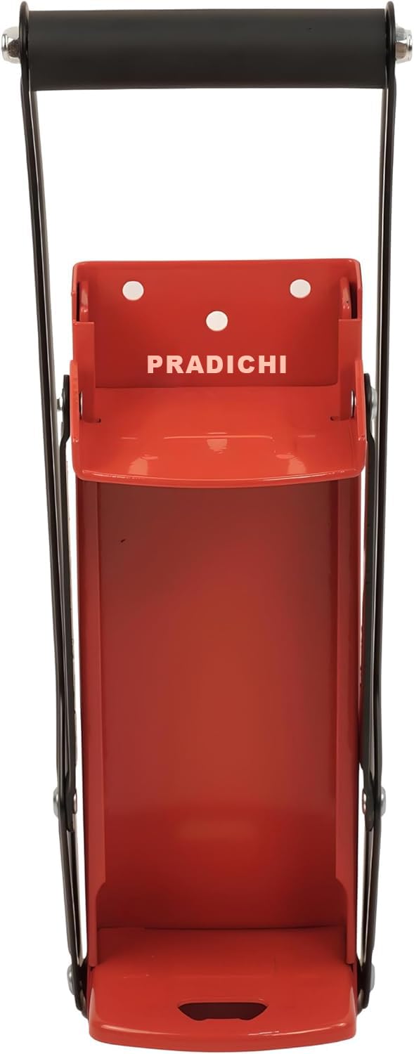 PRADICHI Wall-Mounted Can Crusher – Heavy-Duty 16oz/500ml Aluminum Can Press with Built-In Bottle Opener, Non-Slip Handle, Easy Installation for Beer, Soda, and Pop Cans (Red)
