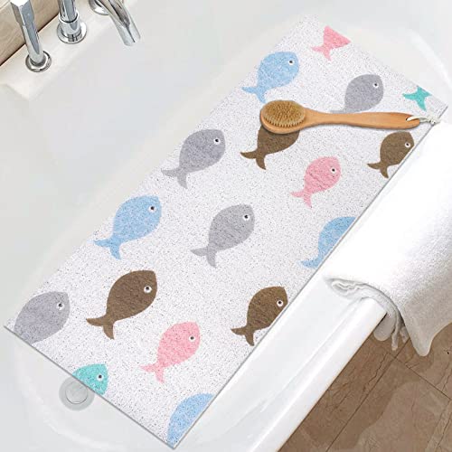 Shower Mat Non Slip, Extra Long Bath Tub Mat Non Slip Anti Mould 40x100cm