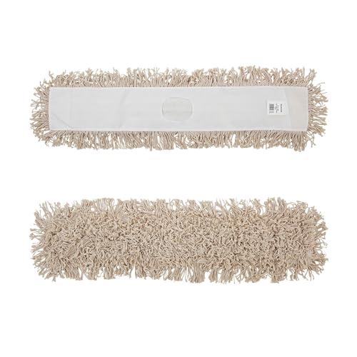 Image of Boardwalk Cotton Dry Mopping Kit, 36 x 5 Natural Cotton Head, 60 inch Natural Wood Handle