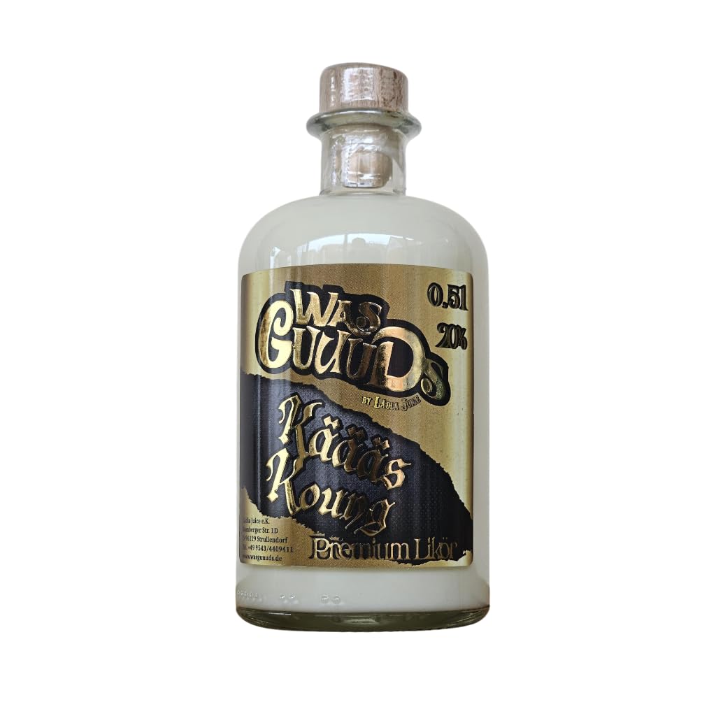 Was Guuuds Käsekuchen 500ml I Käsekuchenlikör I Natürliche Zutaten I Premium Schnaps nach fränkischer Tradition 20% Vol. Alkohol | Geschenkidee |