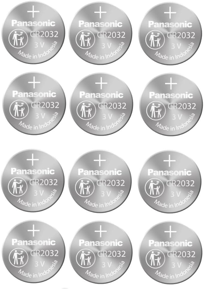 Panasonic CR2032 Specialist Lithium Coin Batteries (Pack of 12): Amazon ...