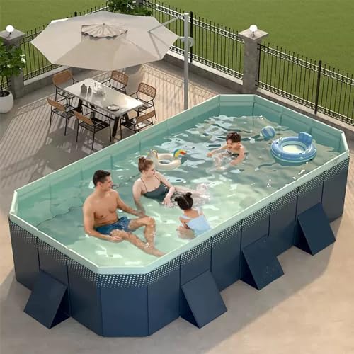 Piscine pliable en plastique rigide non gonflable, piscine hors sol portable pour adultes, idéale...