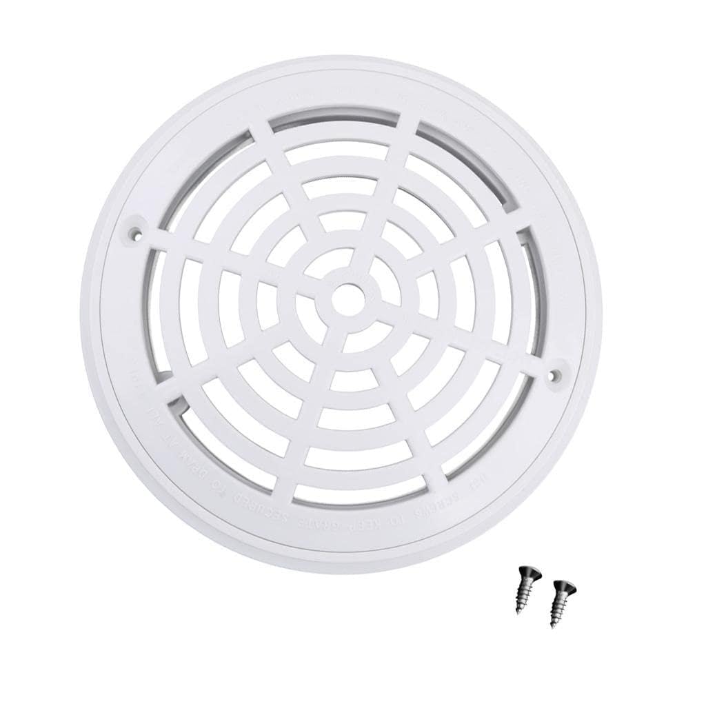 Perfeclan Tapa de Drenaje Principal Cubierta Sump Accesorio para Piscina Rejilla Antivórtice Material Plástico Instalación Fácil Adecuado para Piscinas