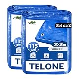 COVALL Telone Blu 2x3m(2P) 115g/m²,Impermeabile Antistrappo