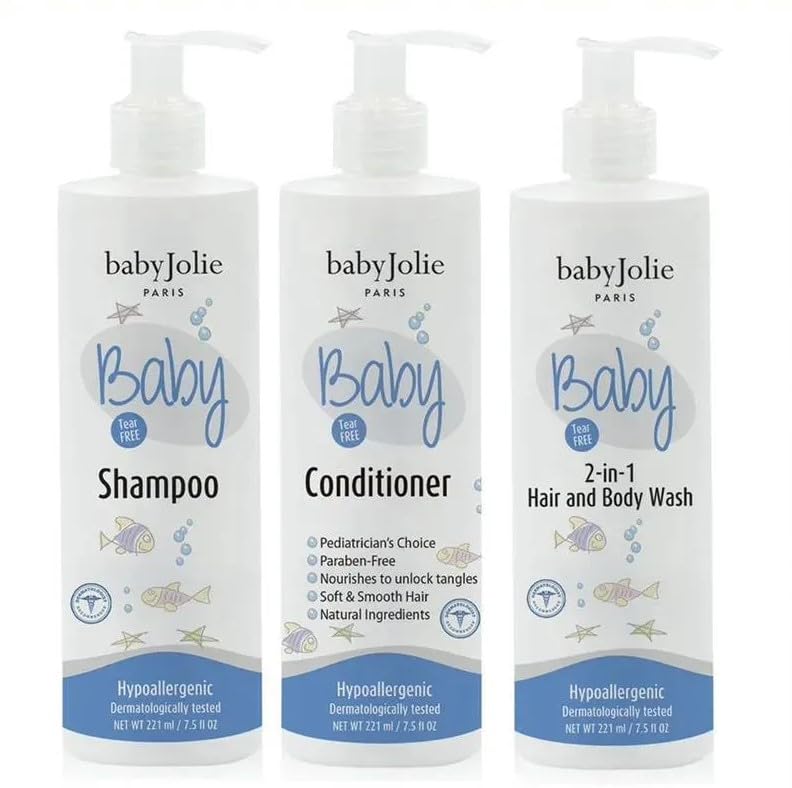 Baby Jolie - Baby Bath Time Set (Shampoo, Conditioner, 2 In 1 Hair And Body Wash)
