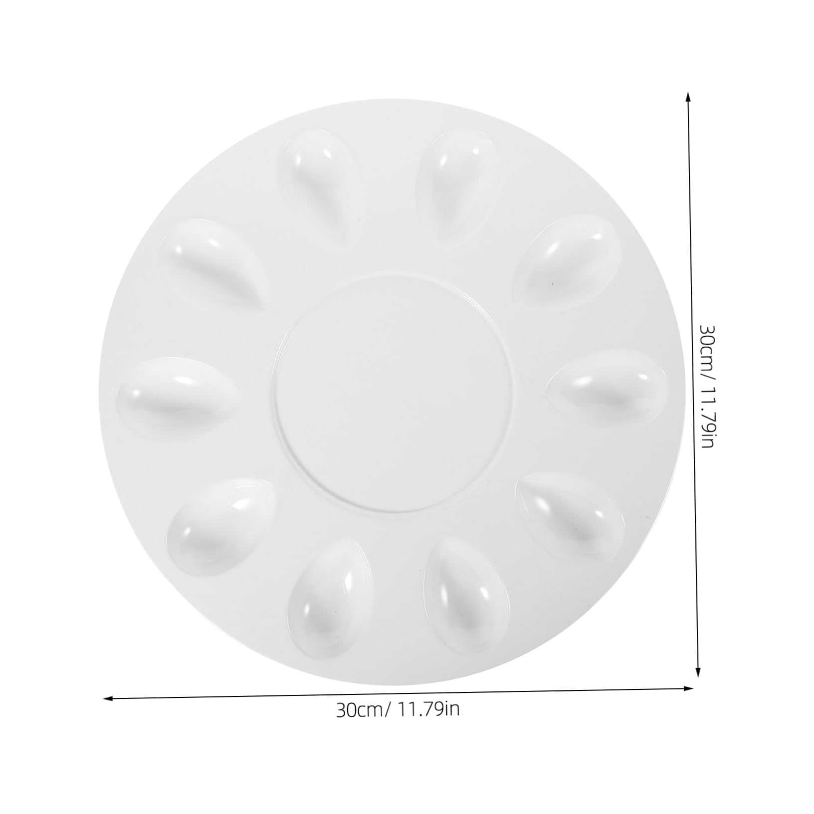 GRIRIW Deviled Egg Tray Egg Protective Holder Egg Plates for Deviled Eggs Simple Egg Rack Deviled Eggs Container Deviled Egg Platter Easter Egg Storage Base Egg Holder White Melamine