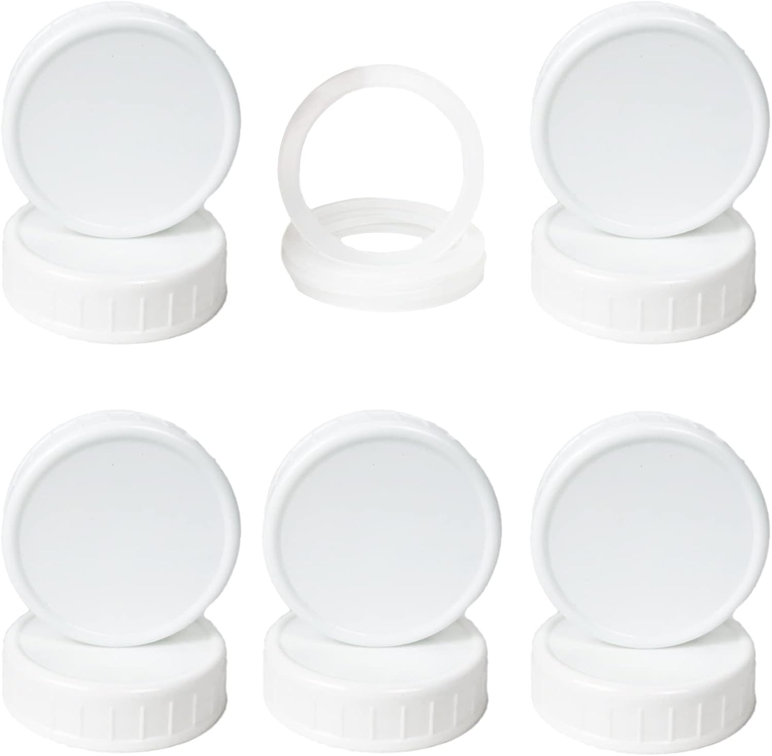 10 Pieces White Plastic Mason Jar Lids BPA Free Canning Jar Lids with