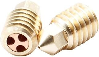 BYNNIX 2PCS CHT Brass Nozzles 0.2mm 0.4 0.6 0.8 1mm for Bambu Lap X1/P1P 3D Printers HighTemperature Three Hole Flow Nozzle for Bambu Lap X1/P1P Hotend Nozzle HighTemperature Resistant