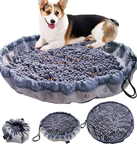 Etechydra Schnüffelteppich Hund, rutschfest Waschbar Schnüffelmatte Futtermatten Hund Katze Schnüffelspielzeug, Interaktives Hundespielzeug intelligenzspielzeug, Schnüffelschale für Haustiere Cover