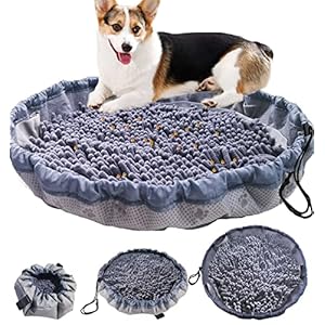 Etechydra Schnüffelteppich Hund, rutschfest Waschbar Schnüffelmatte Futtermatten Hund Katze Schnüffelspielzeug, Interaktives Hundespielzeug intelligenzspielzeug, Schnüffelschale für Haustiere