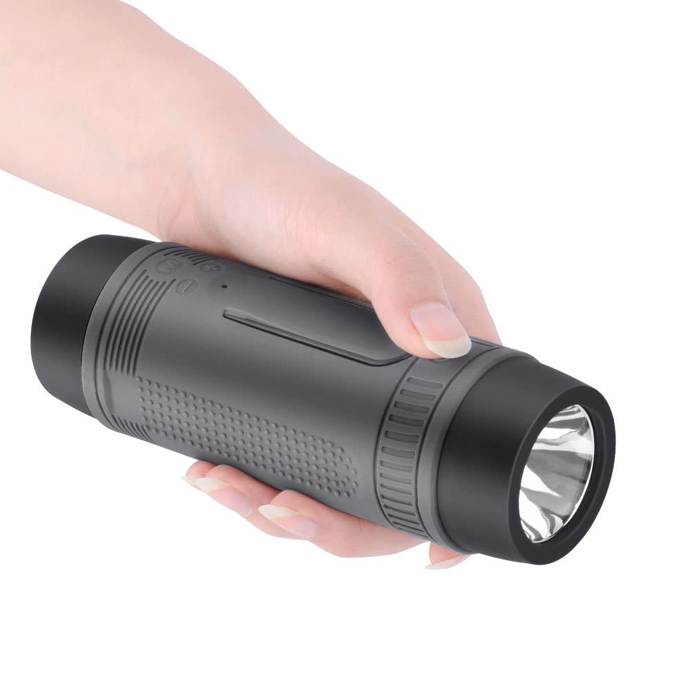 Impermeable Altavoz Inalámbrico Bluetooth,Altavoz Bluetooth Soporte de Radio FM y Reproducción de Música TF con Batería baja al Aire Libre Portátil Energía Móvil y LED luz