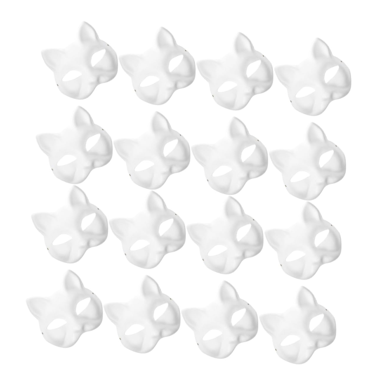 ULDIGI 24pcs Blank Cat Masks for and Creative Painting Half Face Masks for Cosplay Masquerade and Halloween Parties Safe Material for Fun Decorating