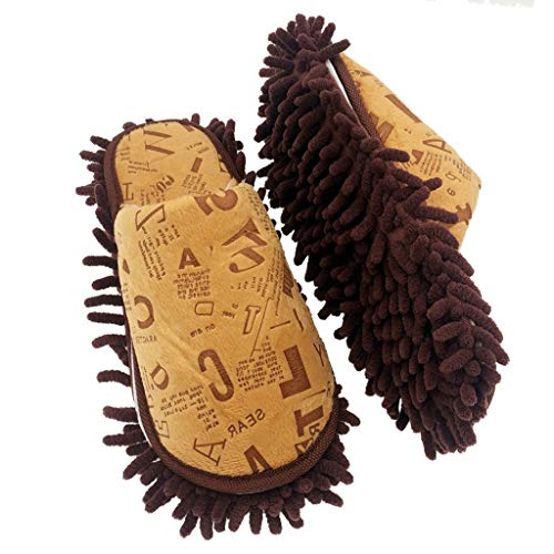 Image of Selric Super Chenille Microfiber Washable Mop Slippers Shoes, Detachable Mopping Shoes, Floor Dust Dirt Hair Cleaner, Multi-sizes Multi-Colors Available