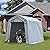 Outsunny 6' x 8' Carport Portable Garage, Heavy Duty Storage Tent, Patio Storage Shelter w/Anti-UV PE Cover and Double Zipper Doors, for Motorcycle Bike Garden Tools, Light Gray