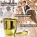 Ice Buckets - Champagne Ice Bucket with Tongs, Golden Trumpet Ice Bucket Stainless Steel Mirror Reflection Wine Cooler for Cocktail Bar Beer Red Wine Liquor Beverages Party,Ice Frozen Longer, 2.5L