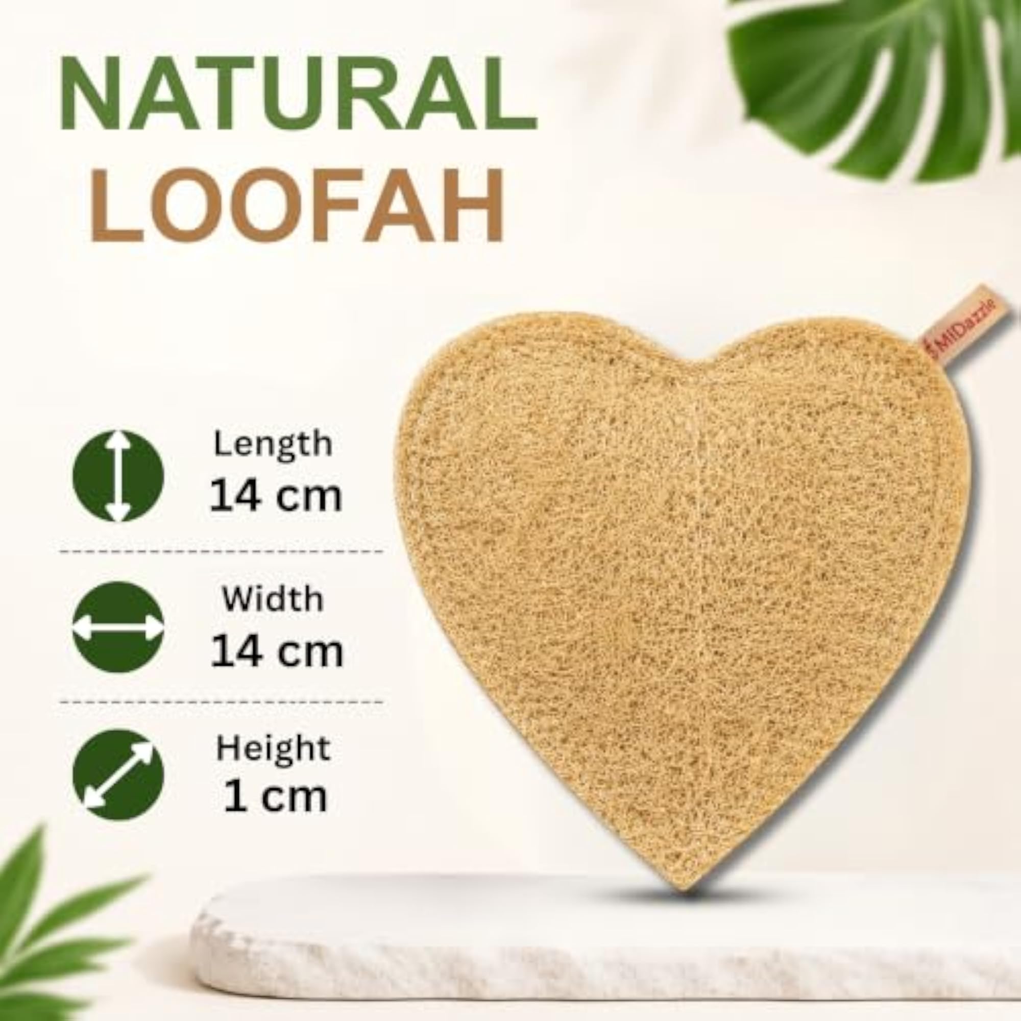 Midazzle 100% Natural Body Scrubber Loofah, Pack of 3