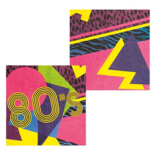 Preisvergleich Produktbild PARTY DISCOUNT Servietten 80er Party, 12 Stück