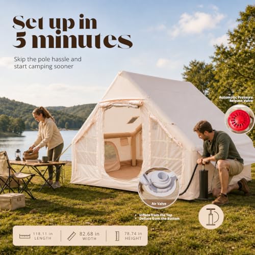 Carpa inflable para 4 personas camping 5 min armado miniatura 2