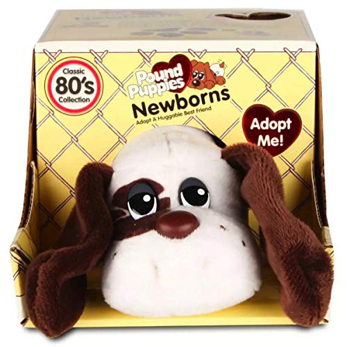 Pound Puppies Newborns Classic 80's Collection White with Dark Brown Spots 7-Inch Plush
